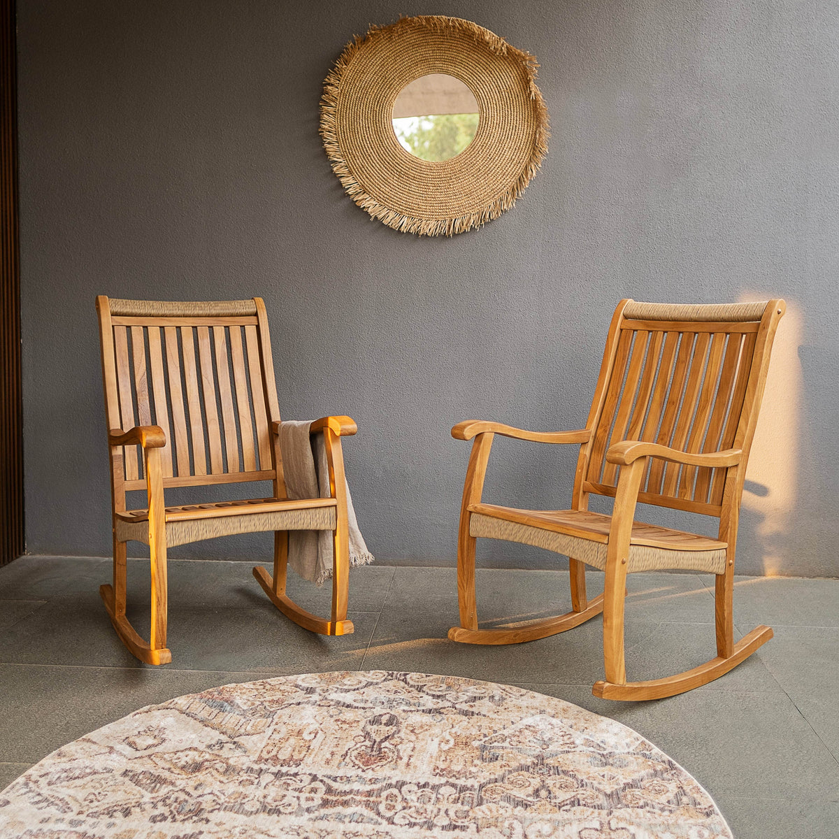 Marrakesh Teak Wood Outdoor Rocking Chair | Cambridge Casual