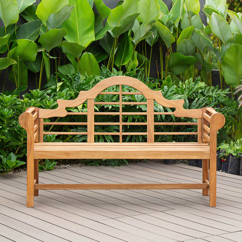 Lutyens Teak Wood 5 Feet Outdoor Bench