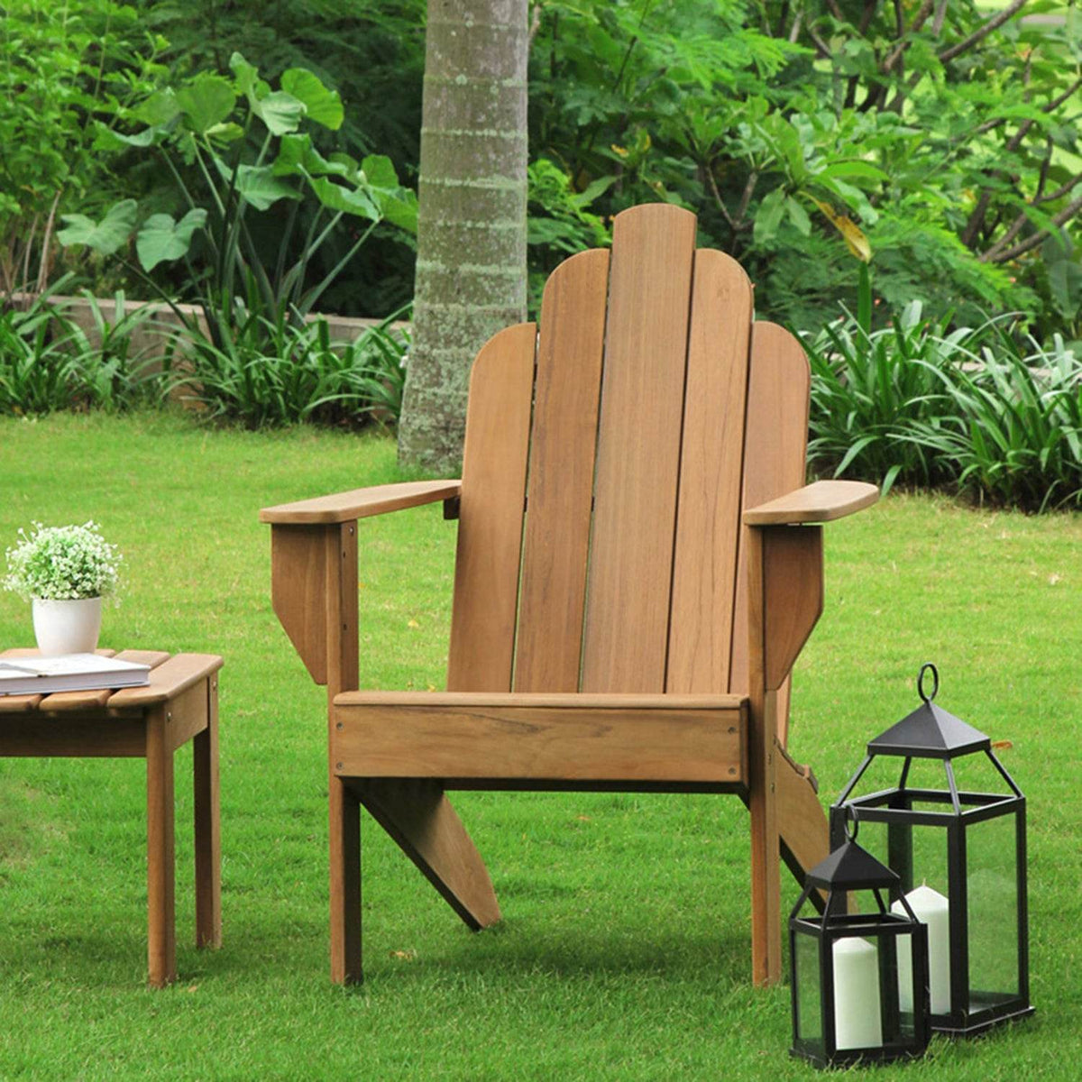 Richmond Outdoor Teak Wood Adirondack Chair Cambridge Casual