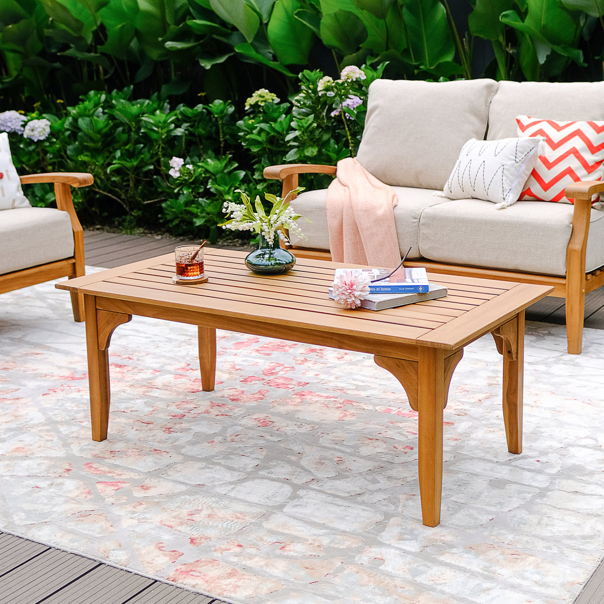 tttTRUCK furniture OAK TABLE 別注サイズ Caterina Outdoor Teak Wood Coffee Table | Cambridge Casual