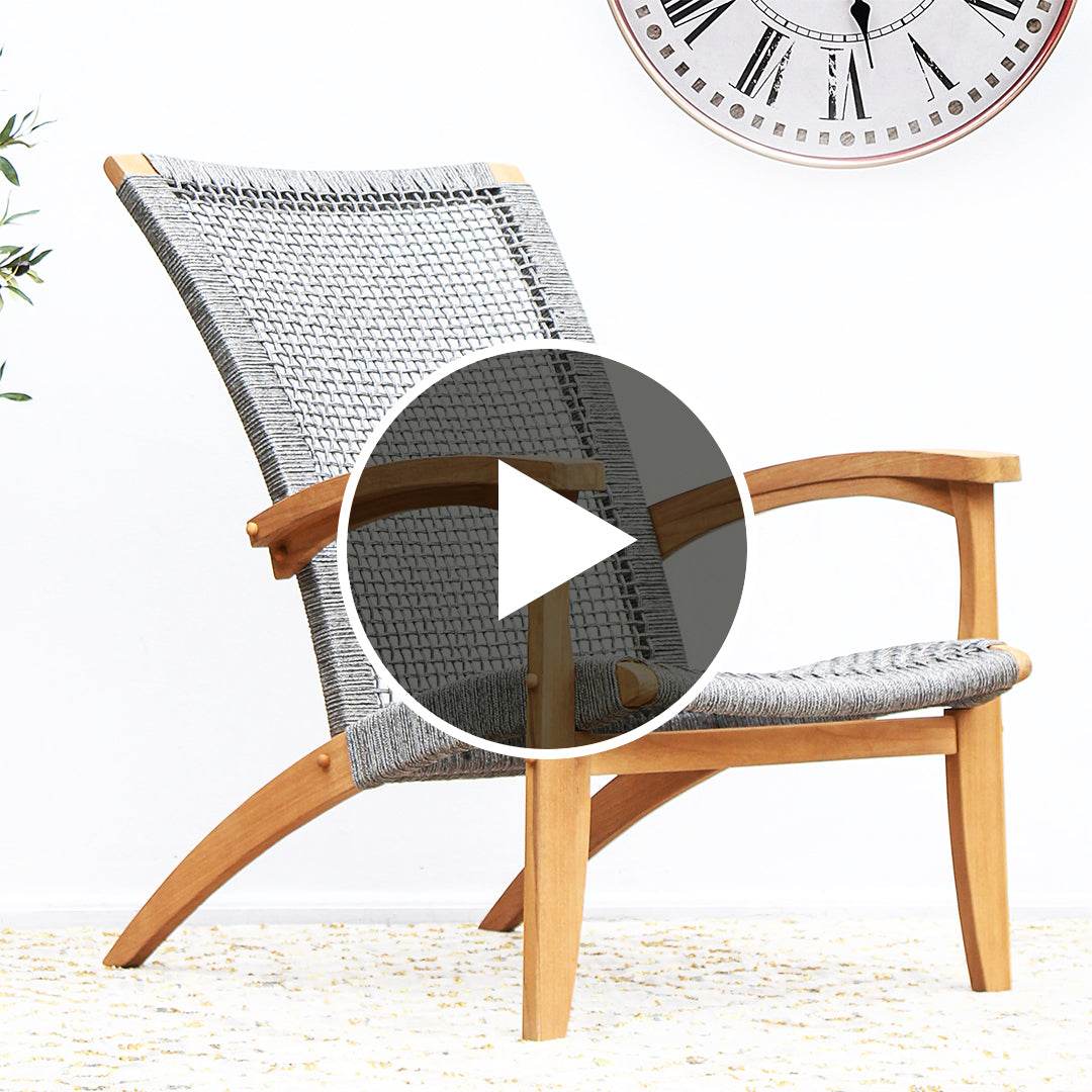 Dunham Teak Wood Outdoor Lounge Chair Cambridge Casual