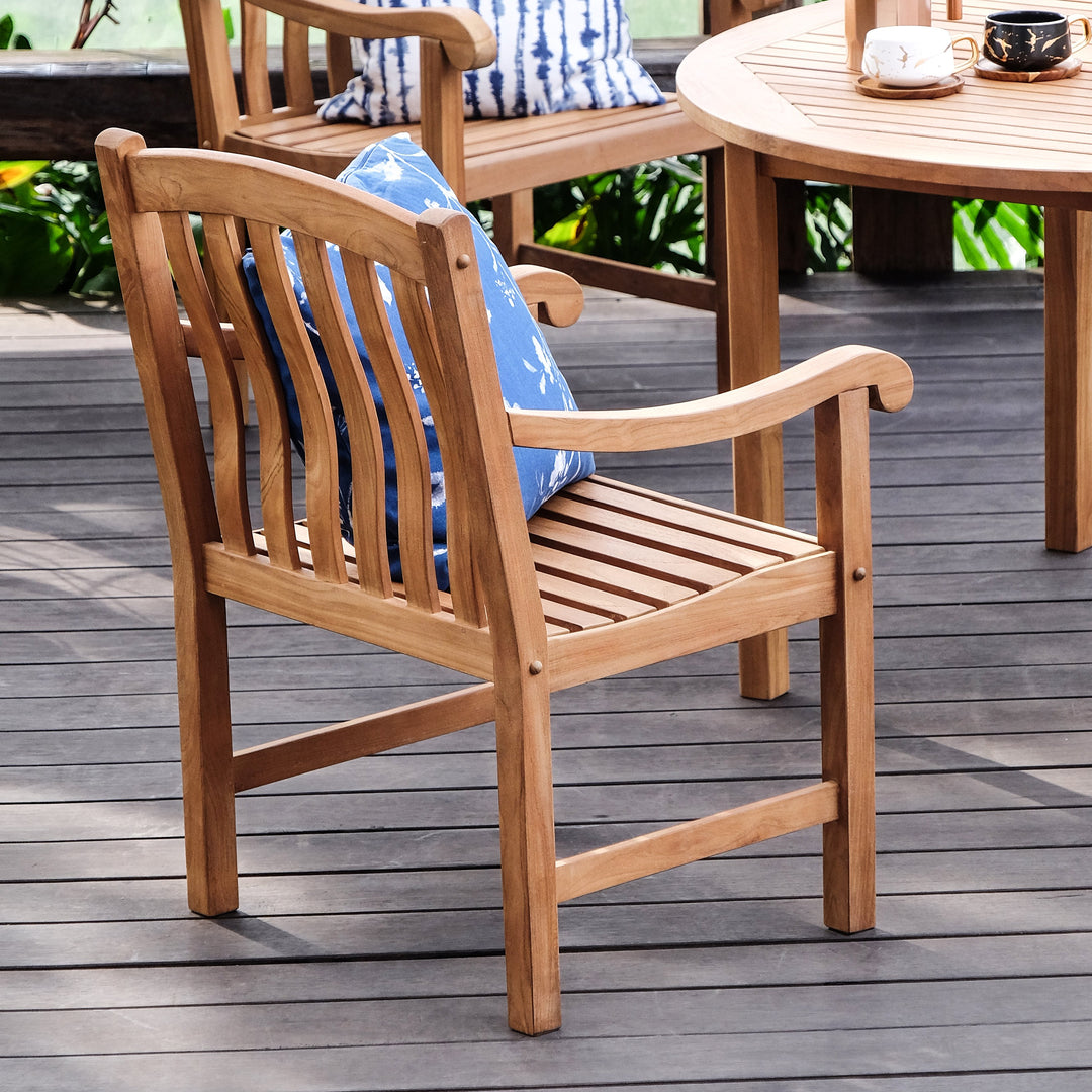 Vermont Teak Wood Outdoor Dining Chair - Cambridge Casual [DETAILS]