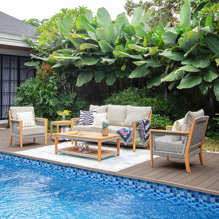 Backyard Bliss: How to Create the Perfect Outdoor Entertainment Area with Cambridge Casual’s Luxury Teak Furniture - Cambridge Casual