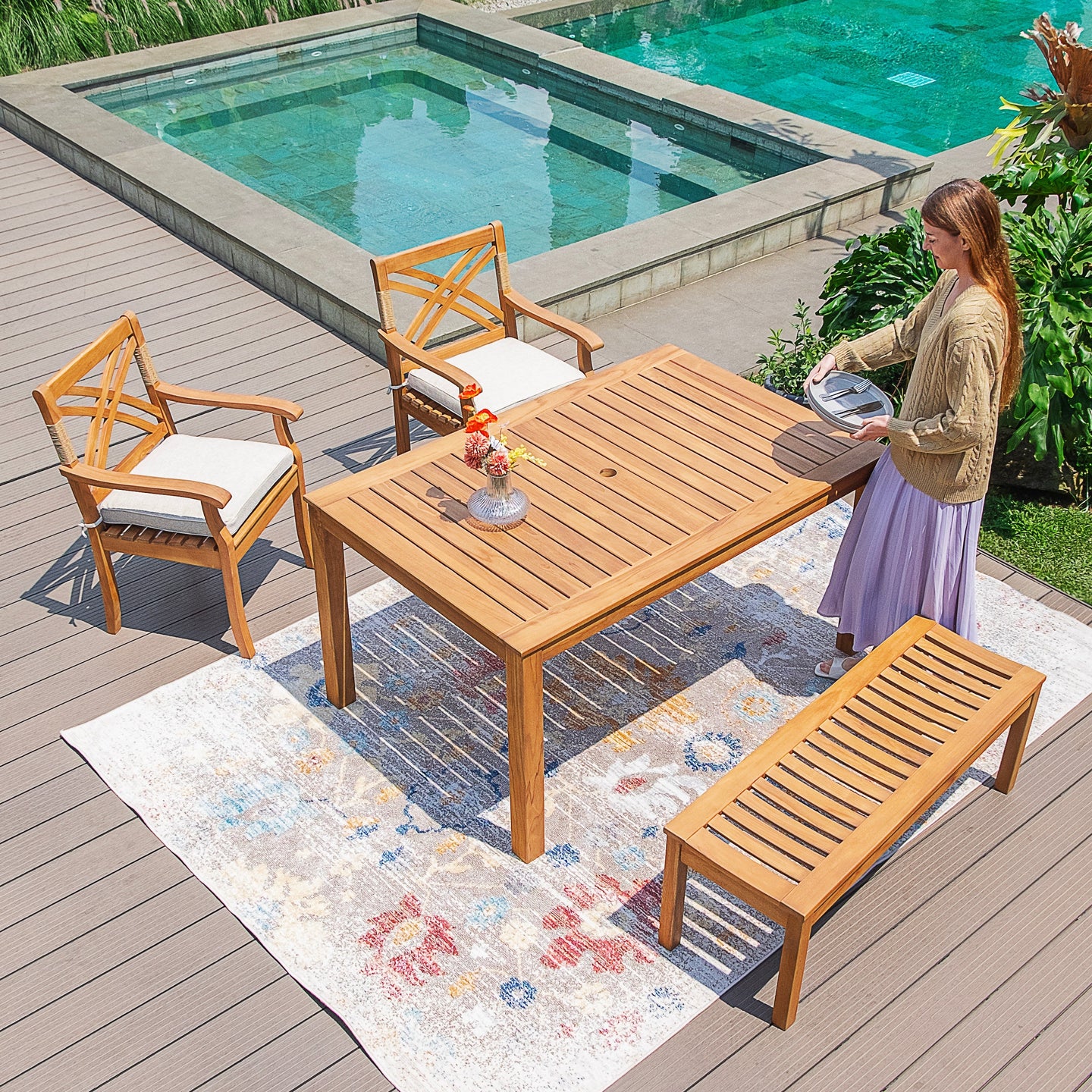 Serving Happiness, Sharing Life: Timeless Teak Moments for Every Outdoor Space