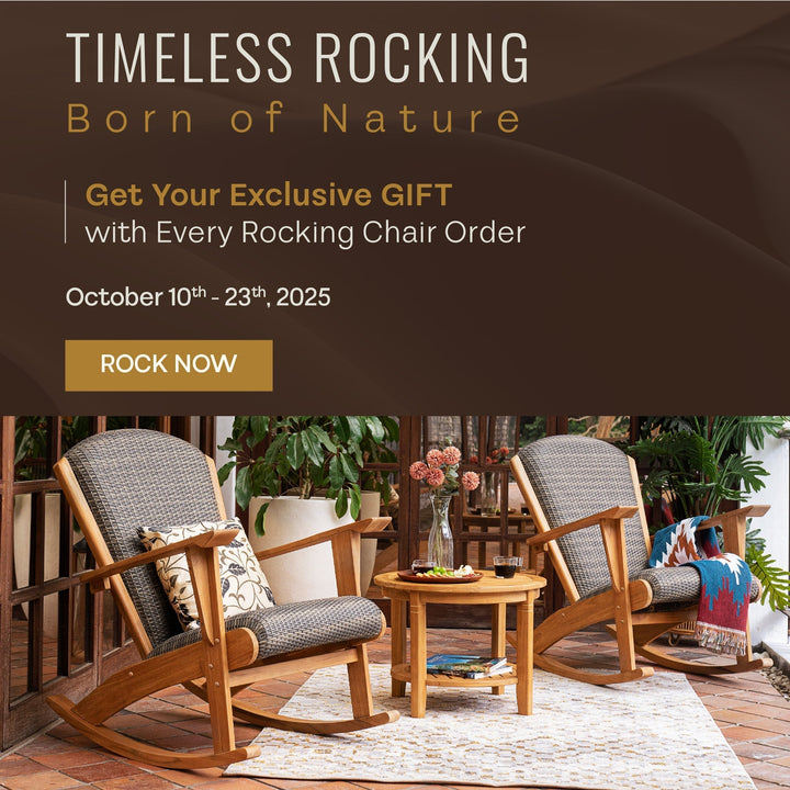 TIMELESS ROCKING, BORN OF NATURE — GET YOUR EXCLUSIVE GIFT WITH EVERY ROCKING CHAIR