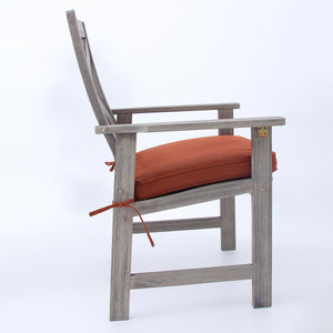 Carlota 2 Pieces Outdoor Dining Chair with Brick Seatpad