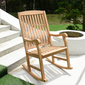 Vermont Teak Wood Porch Rocking Chair