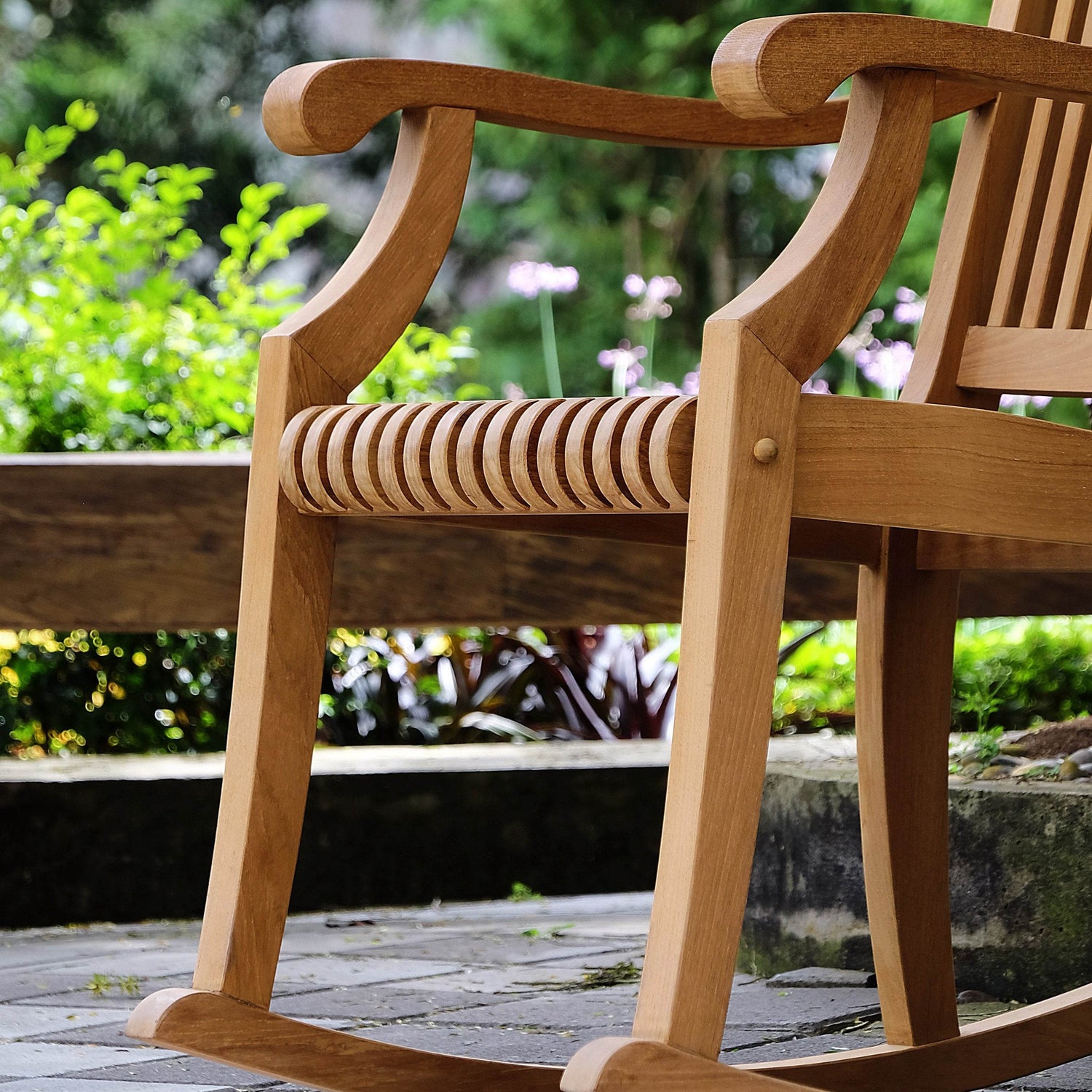 Mosko Teak Wood Porch Rocking Chair | Patio Furniture – Cambridge Casual