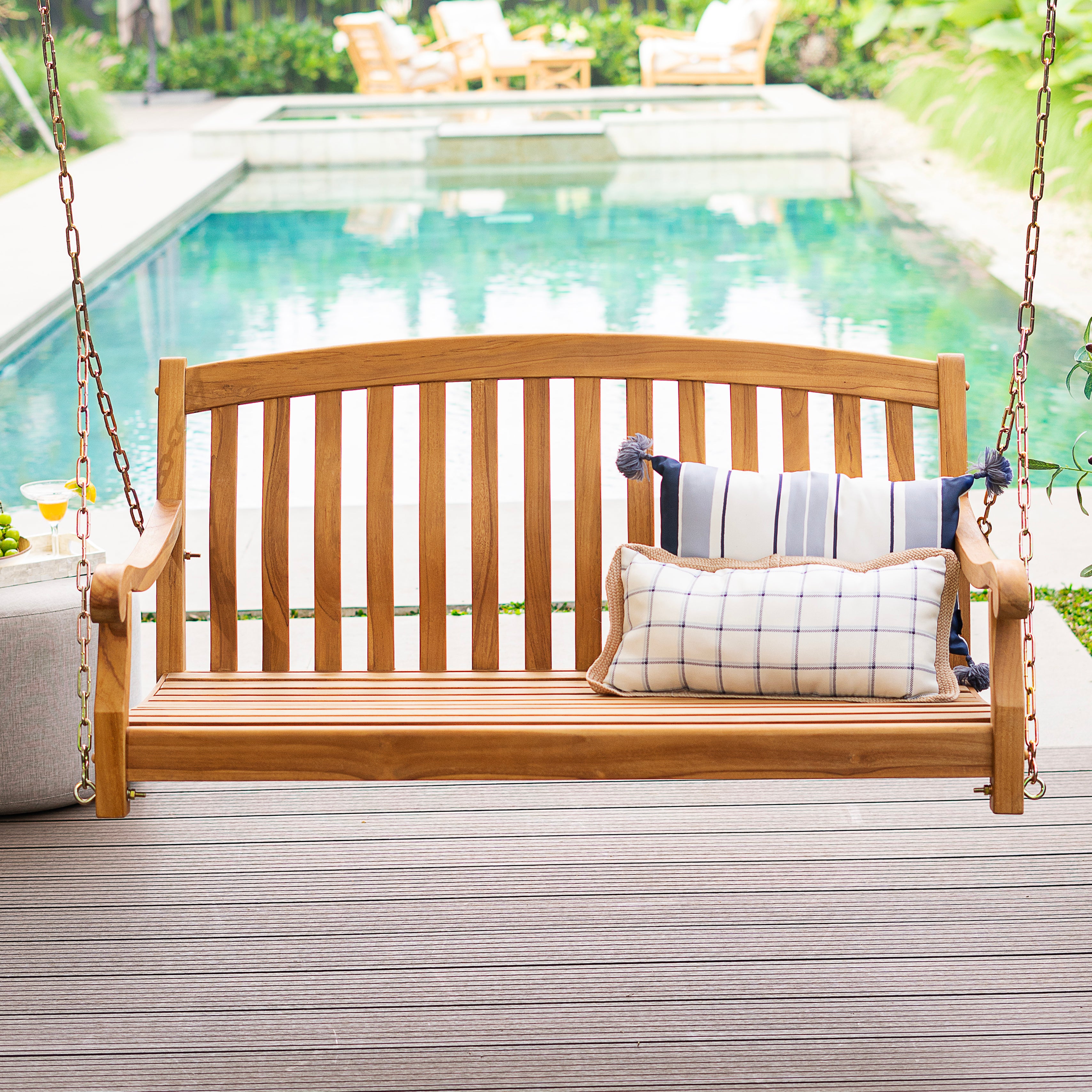 Vermont Teak Wood Porch Swing