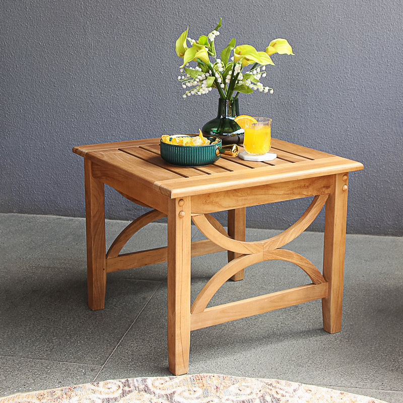 Abbington Teak Wood Outdoor Side Table