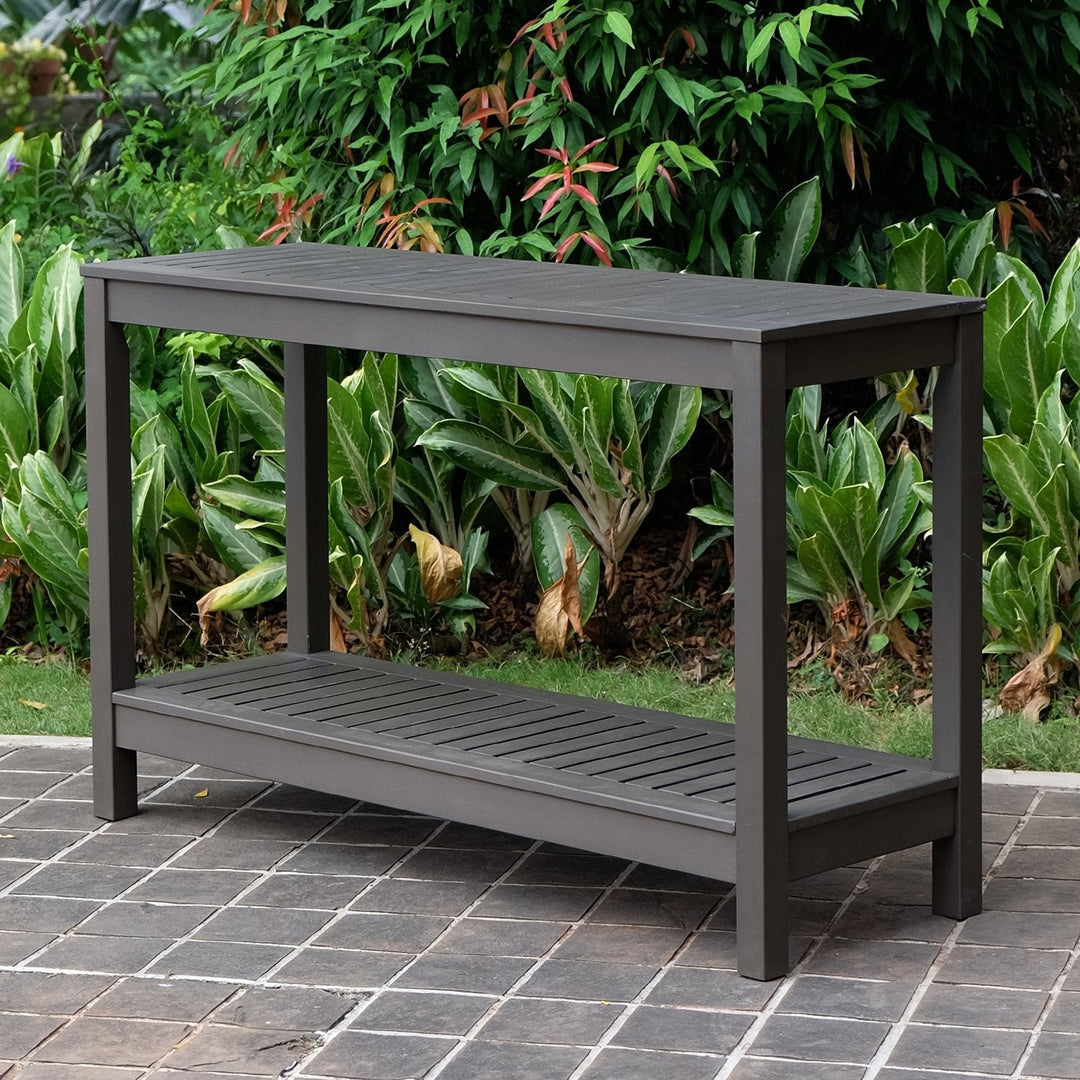 Carlota Mahogany Wood Outdoor Console Table [DETAILS]