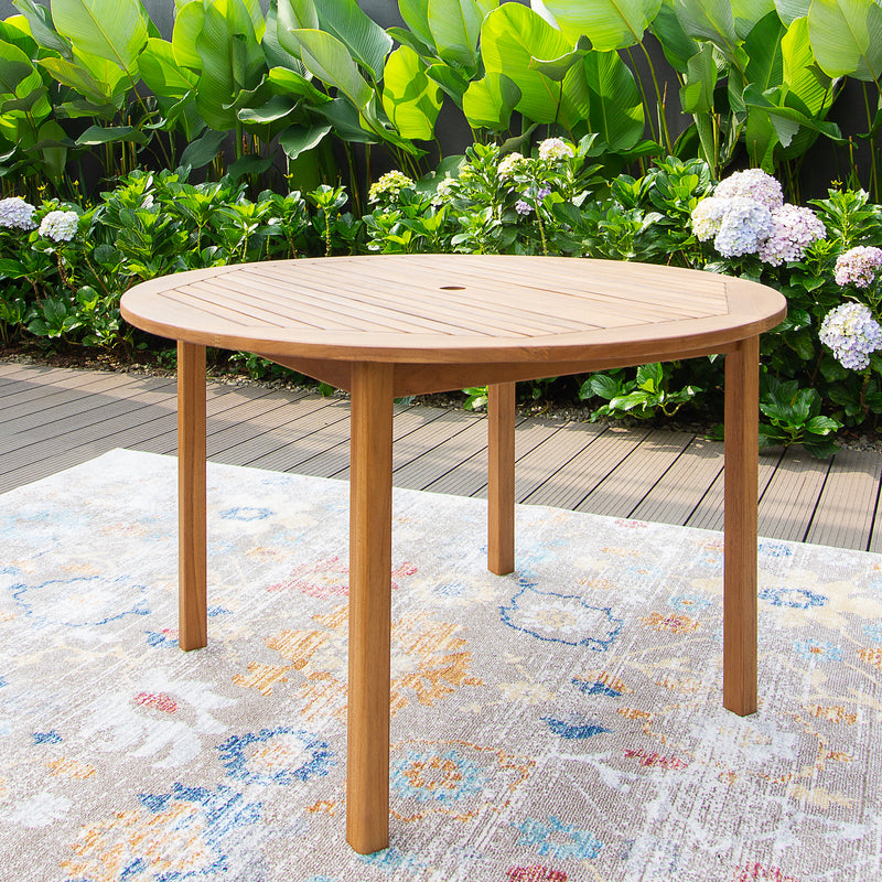 Richmond Teak Wood Round Outdoor Dining Table - Cambridge Casual