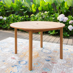 Richmond Teak Wood Round Outdoor Dining Table