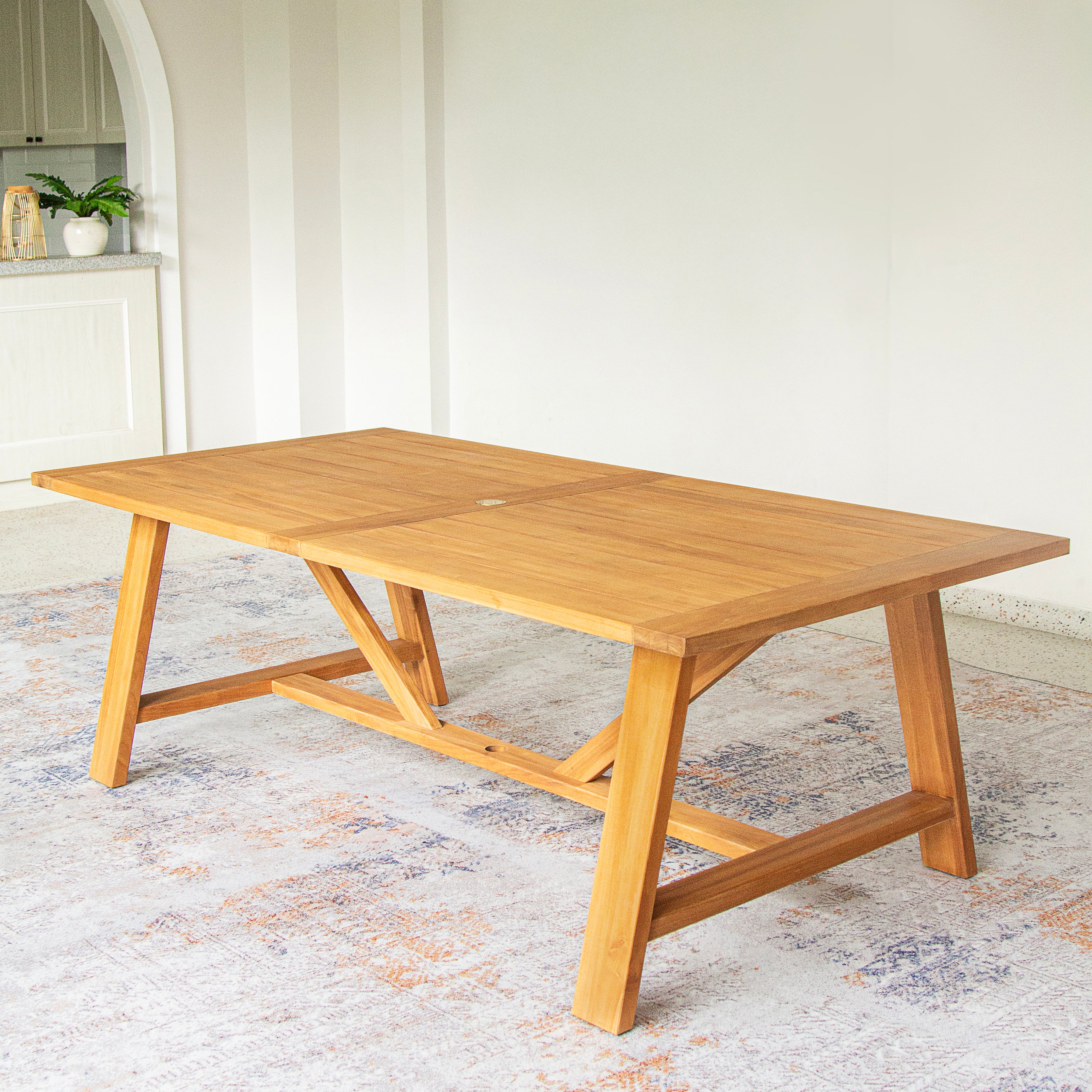 Eden Teak Wood Patio Dining Table | Teak Wood Outdoor Dining Table ...