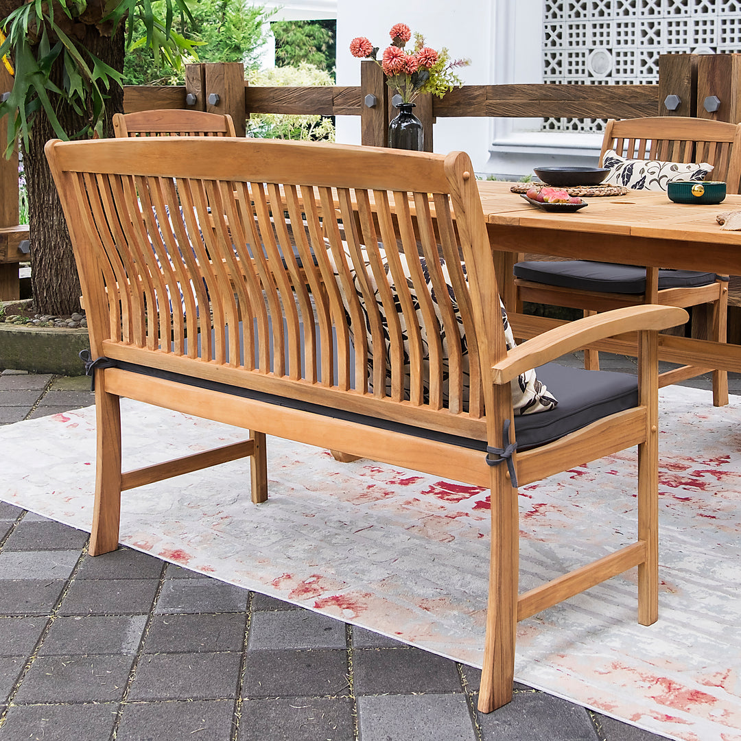 [DETAILS] Caterina Teak Wood Outdoor Dining Bench