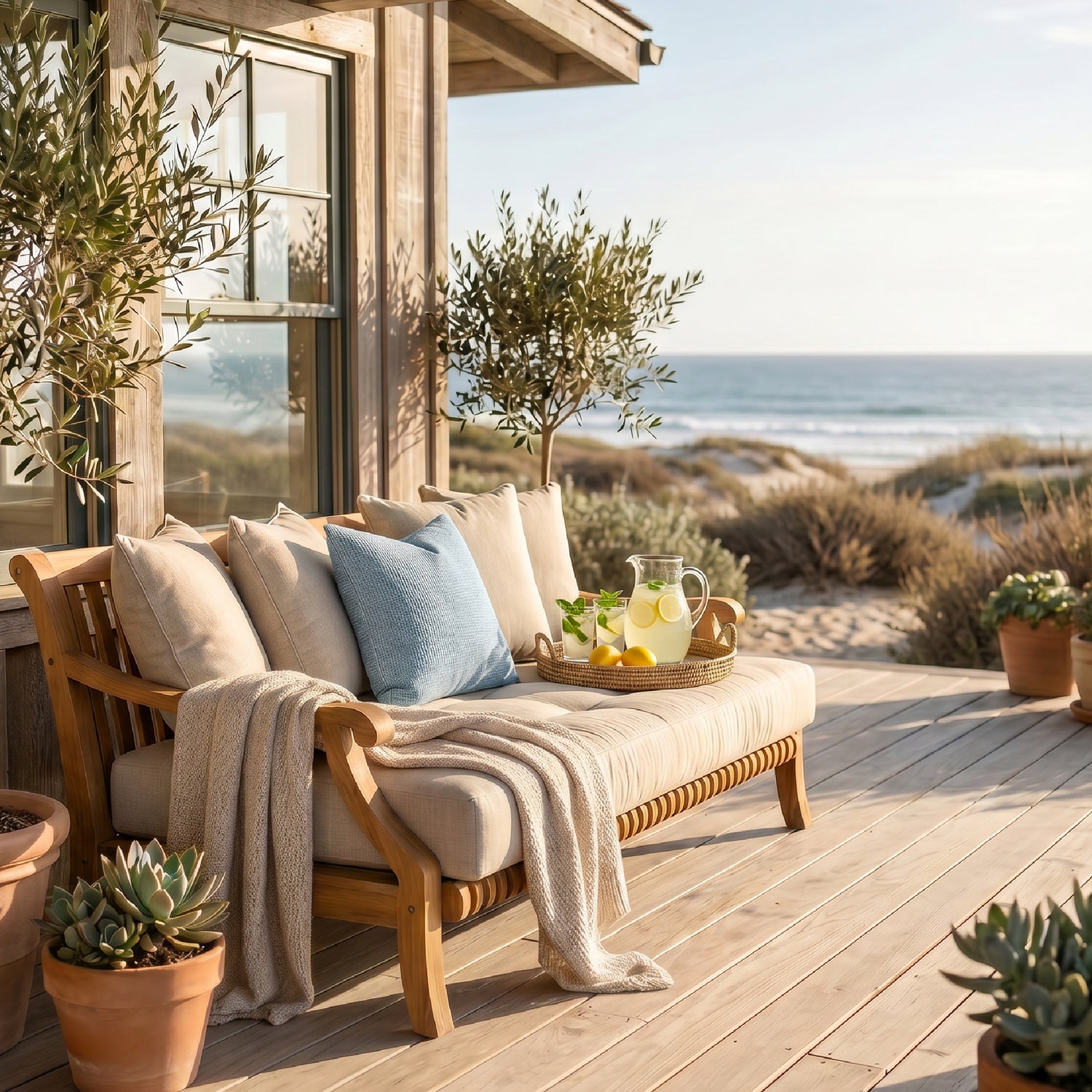 Mosko Teak Wood Outdoor Daybed | Cambridge Casual