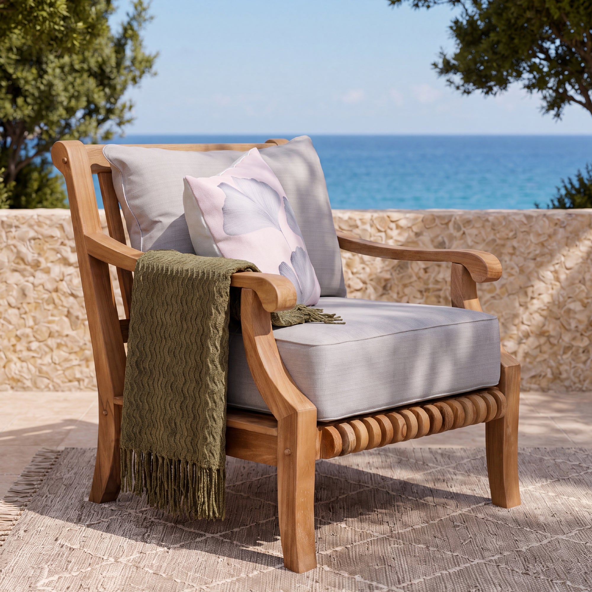 Mosko Teak Wood Outdoor Lounge Chair | Cambridge Casual