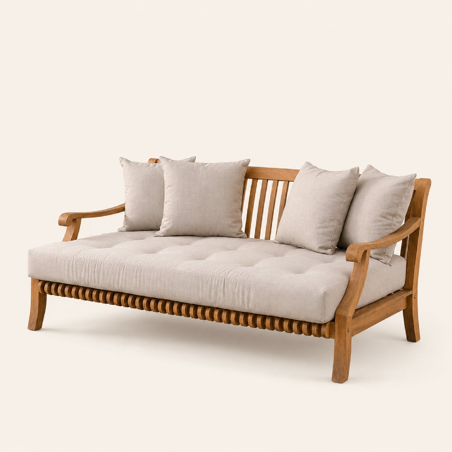 シゲコ・トヤ Fine And Mellow TBM-16 Mosko Teak Wood Outdoor Daybed | Cambridge Casual