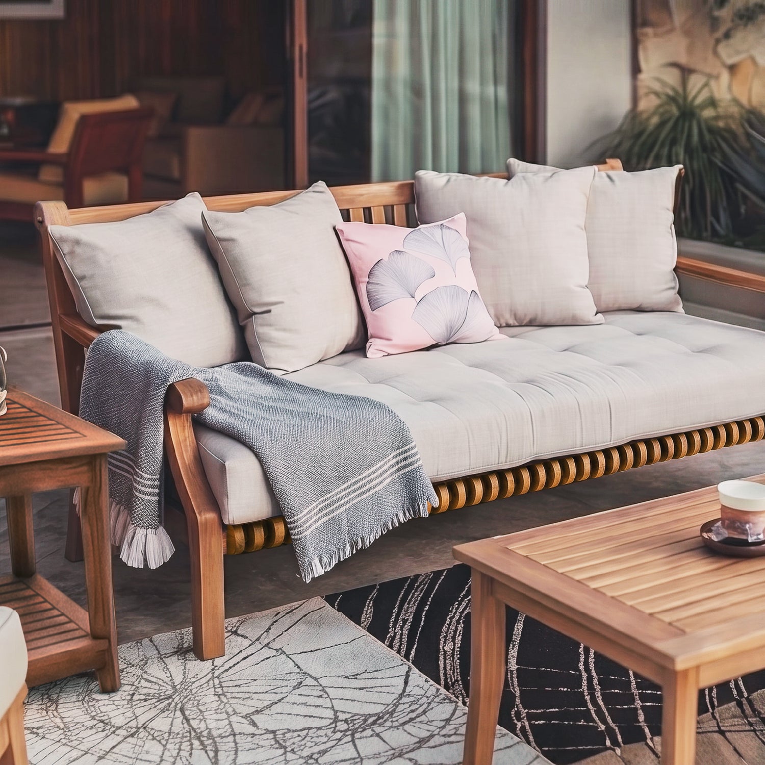 Mosko Patio 5-Piece Teak Wood Conversation Set | Cambridge Casual