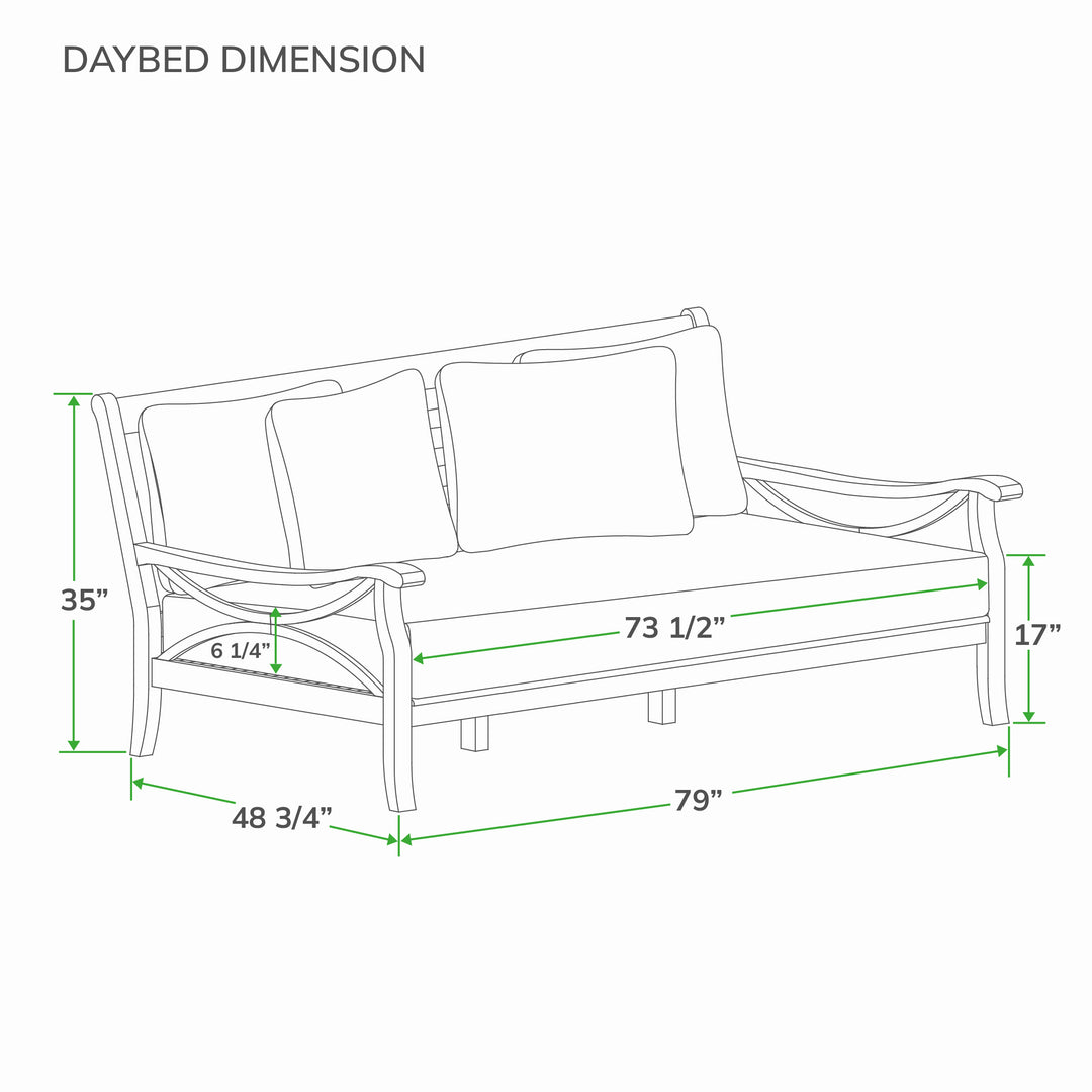 [DIMENSIONS] Abbington Solid Wood 4 Pieces Patio Conversation Set with Navy Cushion