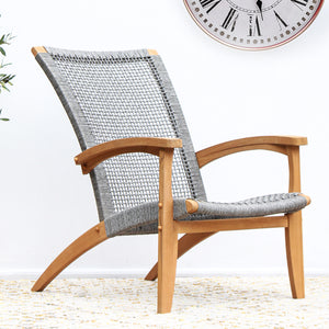 Dunham Teak Wood Outdoor Lounge Chair