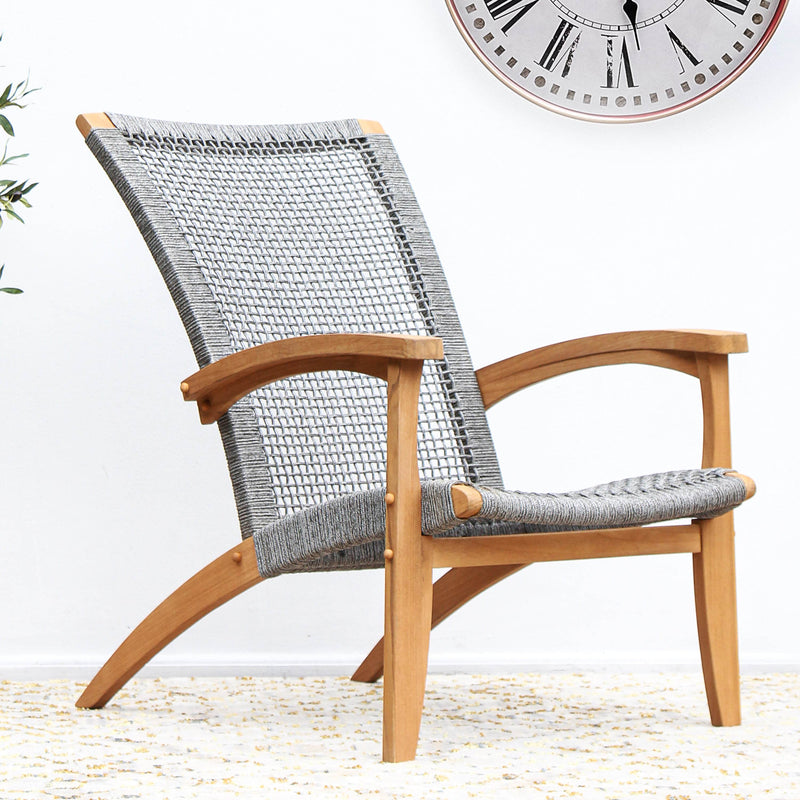 Dunham Teak Wood Outdoor Lounge Chair - Cambridge Casual
