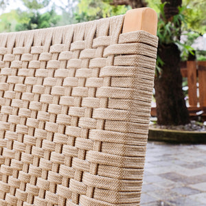 Zephyr 2 Piece Teak Wood Tan Outdoor Dining Chair