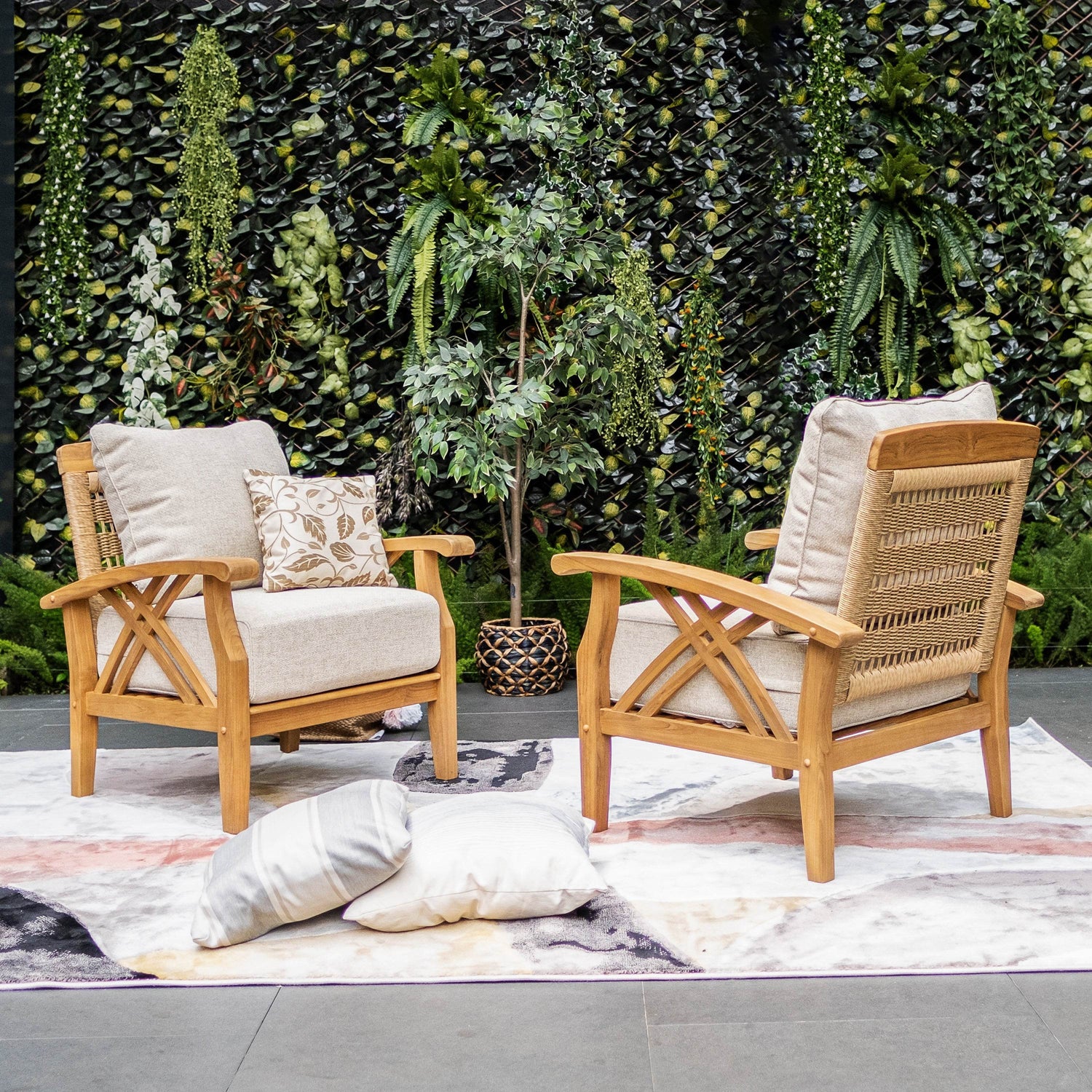 Cambridge Casual Teak Outdoor Lounge Chair Carmel Teak Wood Patio