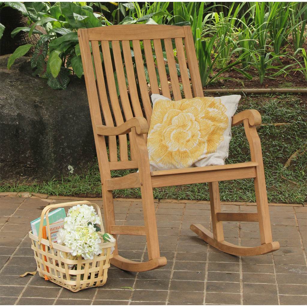 Teak Wood Outdoor Porch Rocking Chair | Cambridge Casual