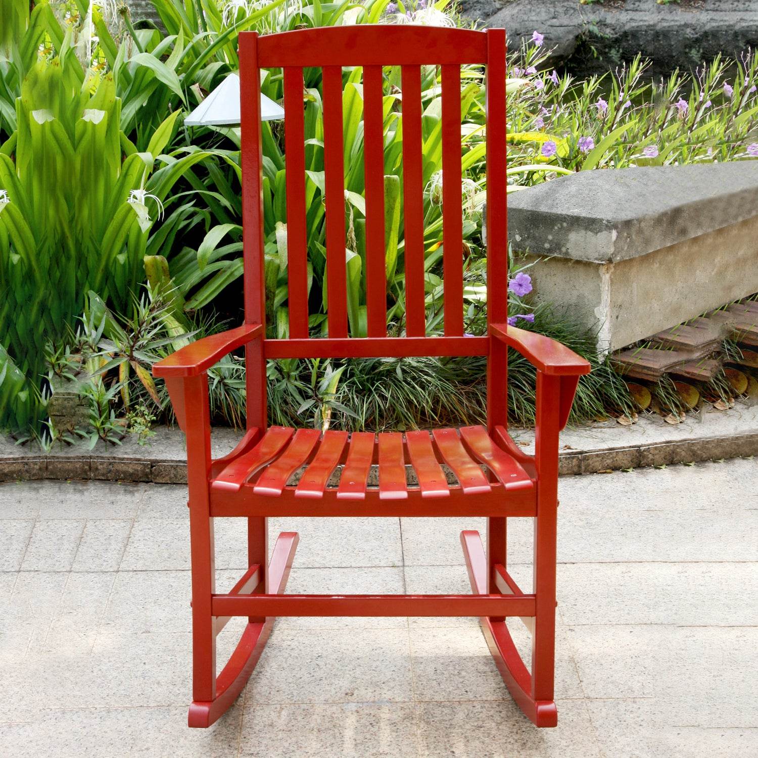 Alston Mahogany Red 2-Set Outdoor Rocking Chairs Cambridge Casual