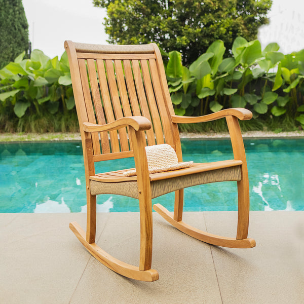 Carmel Teak Wood Porch Rocking Chair