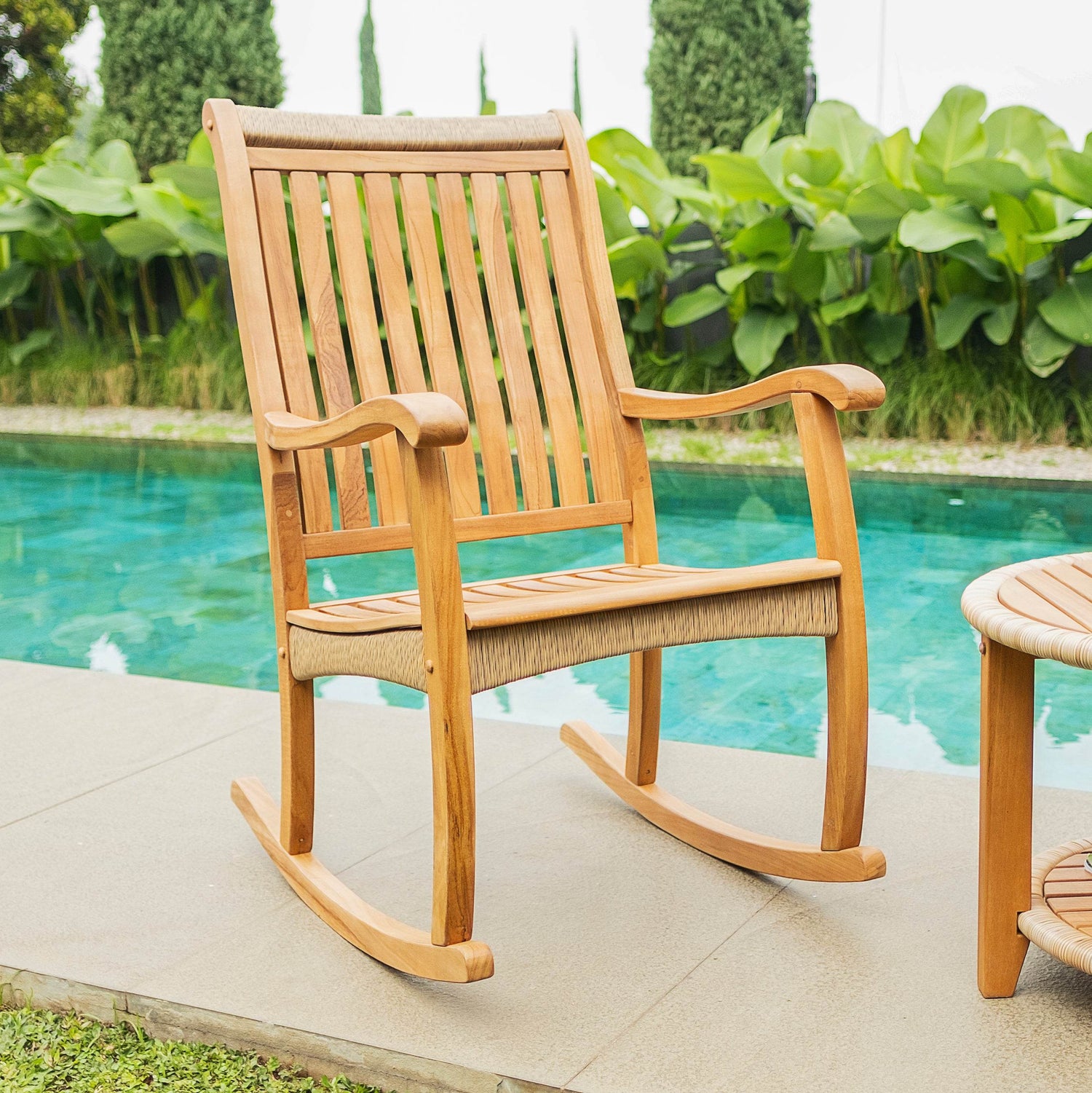 Marrakesh Teak Wood Outdoor Rocking Chair | Cambridge Casual