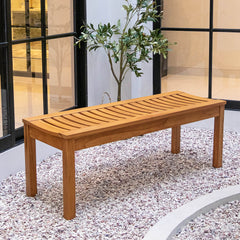 Richmond Teak Wood Outdoor Backless Bench