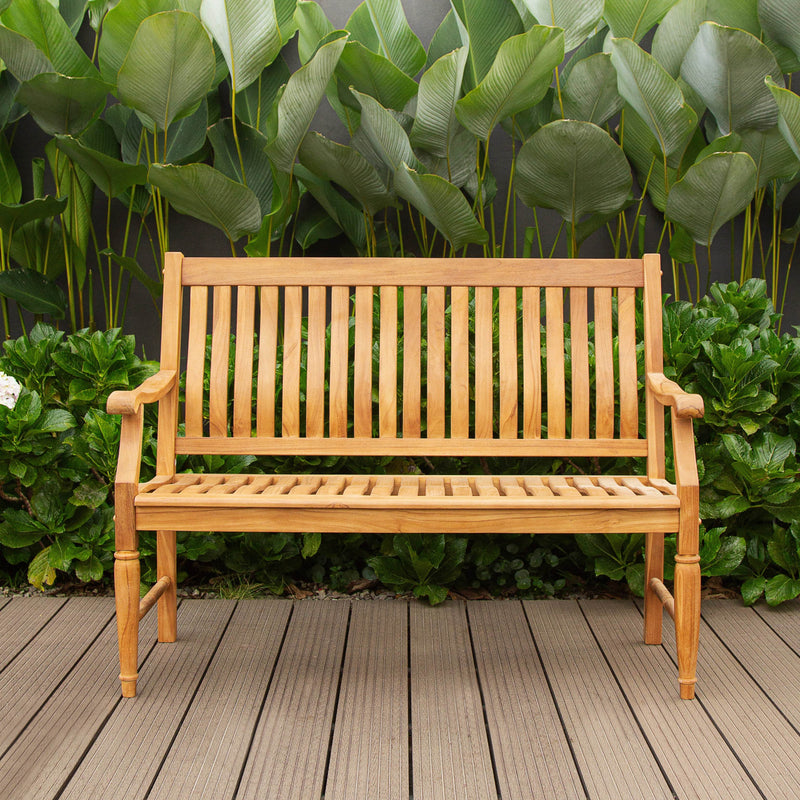 Livingston Teak Wood Outdoor Bench - Cambridge Casual