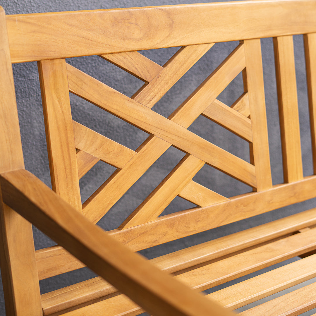 [DETAILS] Rocca Teak Wood Outdoor Bench - Cambridge Casual