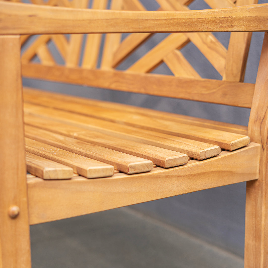 [DETAILS] Rocca Teak Wood Outdoor Bench - Cambridge Casual