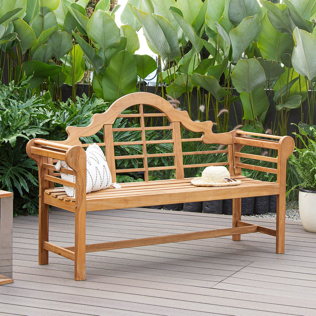 [DETAILS] Lutyens Teak Wood 5 Feet Outdoor Bench - Cambridge Casual