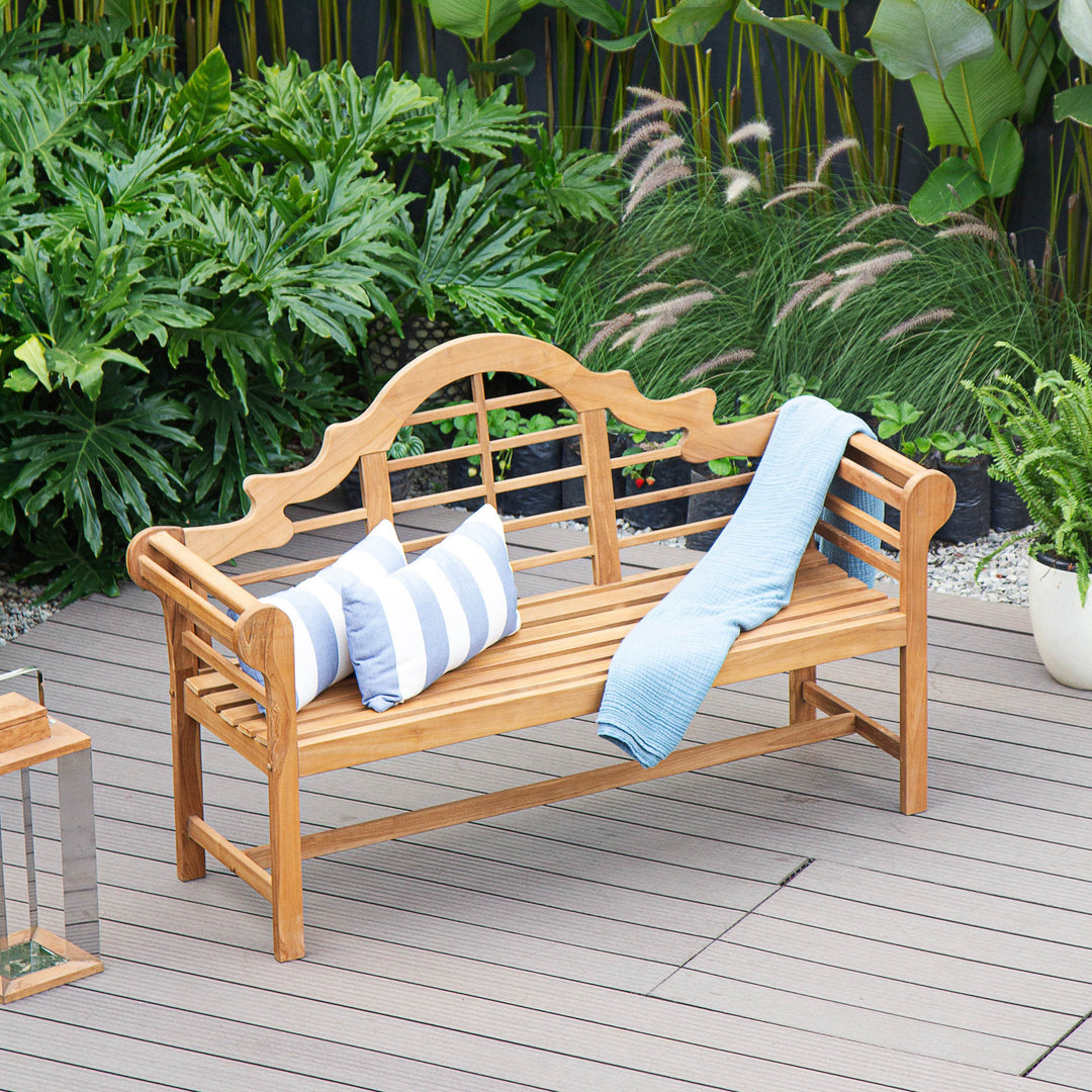 Lutyens Teak Wood 5 Feet Outdoor Bench - Cambridge Casual [DETAILS]