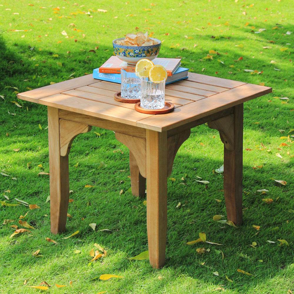 Caterina Teak Wood Outdoor Patio Side Table | Cambridge Casual