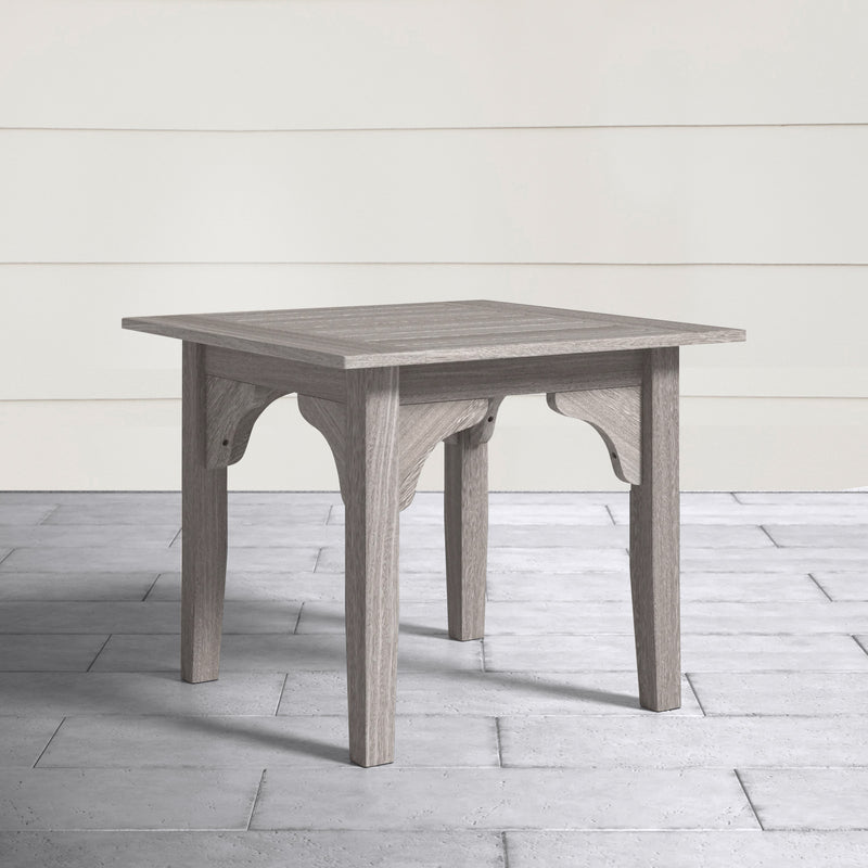 Caterina Weathered Teak Wood Outdoor Side Table - Cambridge Casual