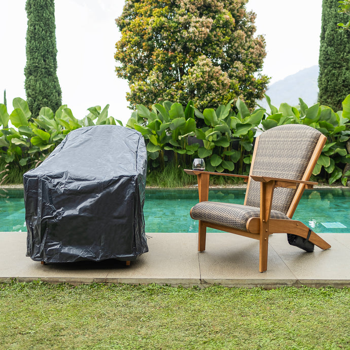 Camden 2 Pieces Upholstered Teak Outdoor Adirondack Chair with Patio Cover