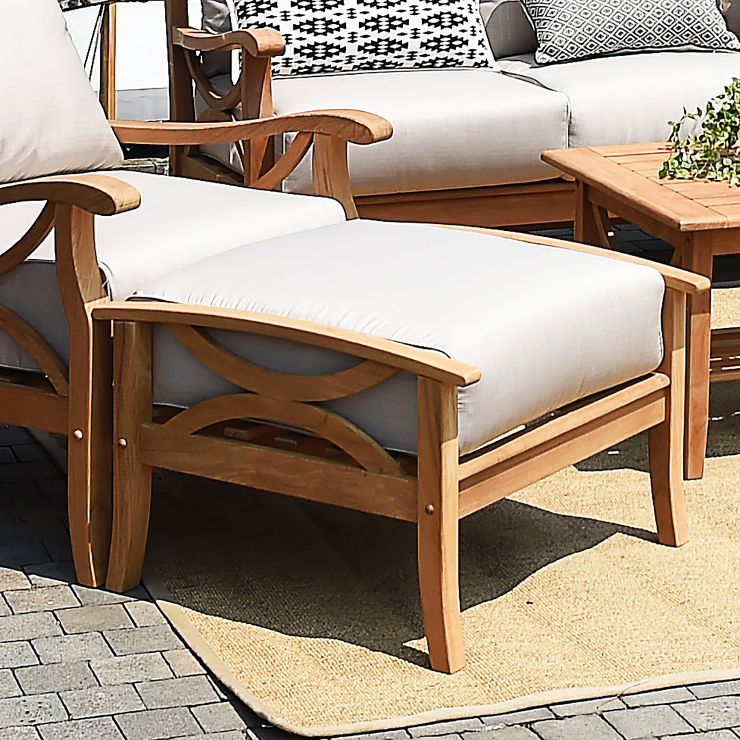 [DETAILS] Abbington Teak Wood Patio Ottoman