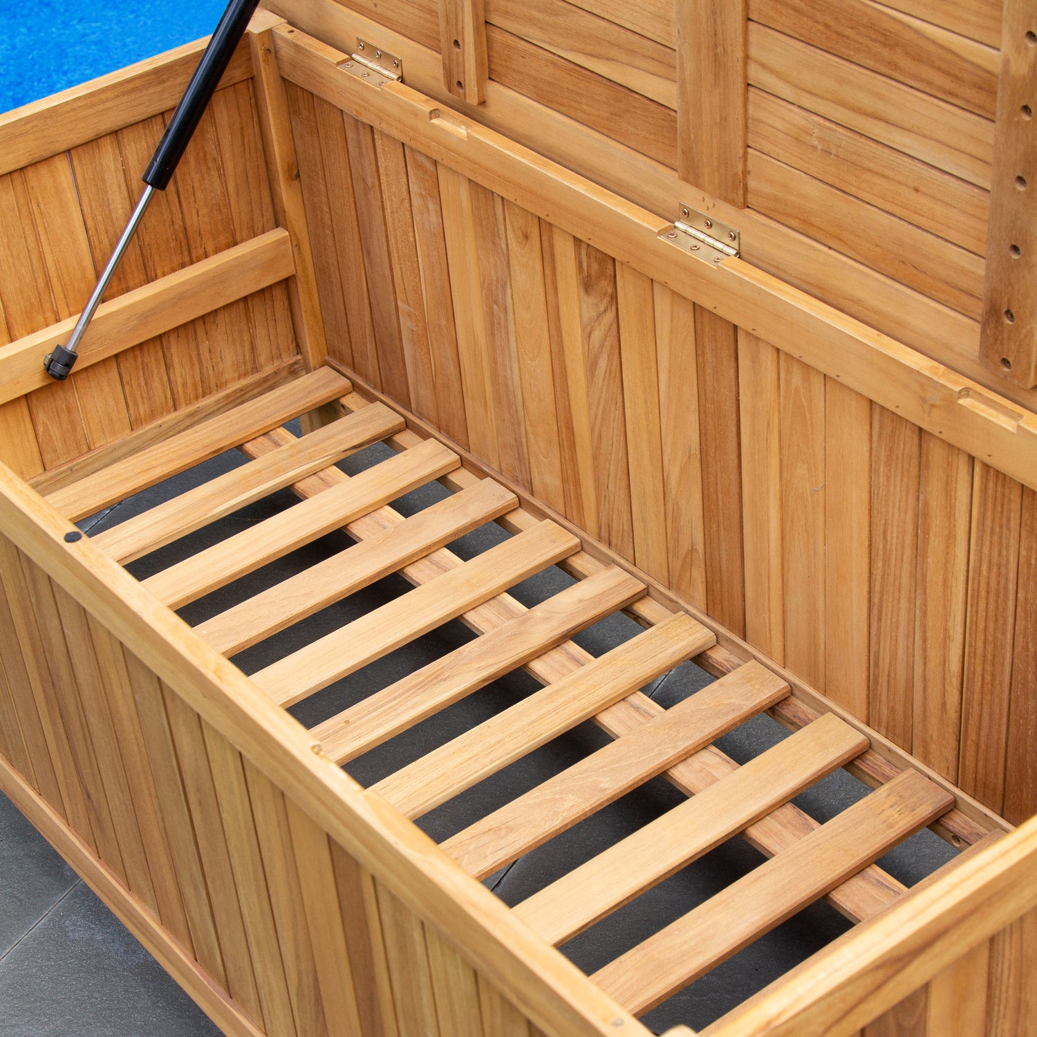 Richmond Teak Wood 60 Inch Outdoor Storage Deck Box