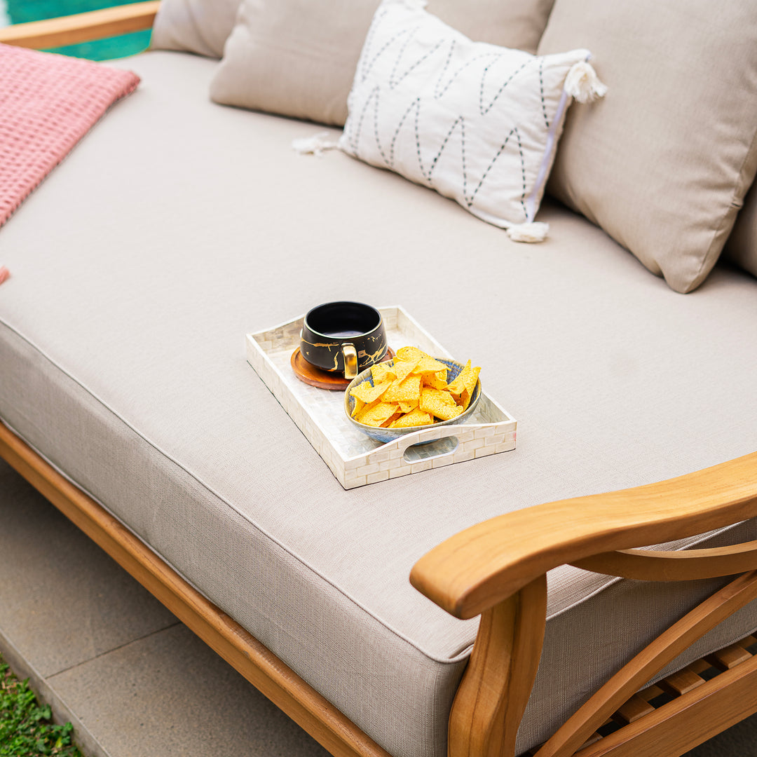 [DETAILS] Abbington Teak Wood Patio Daybed