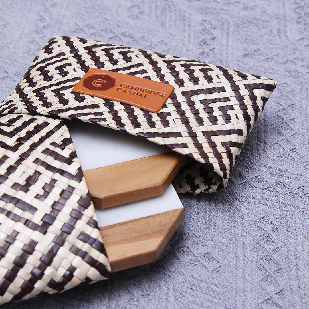 [DETAILS] Teak Marble Octagon Coaster