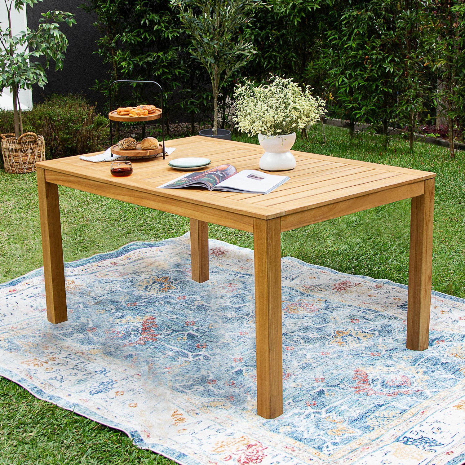 Teak Outdoor Dining Table for 10: Stylish, Durable, Perfect! 1 Teak Outdoor Dining Table for 10: Stylish, Durable, Perfect!