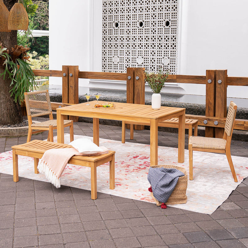 Paxton Teak Wood 5 Pieces Outdoor Dining Set - Cambridge Casual