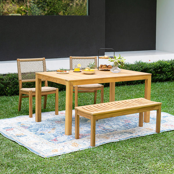 Paxton Teak Wood 4 Pieces Outdoor Dining Set