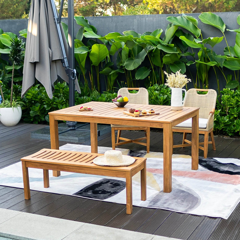 Sydney Teak Wood 4 Pieces Outdoor Dining Set - Cambridge Casual