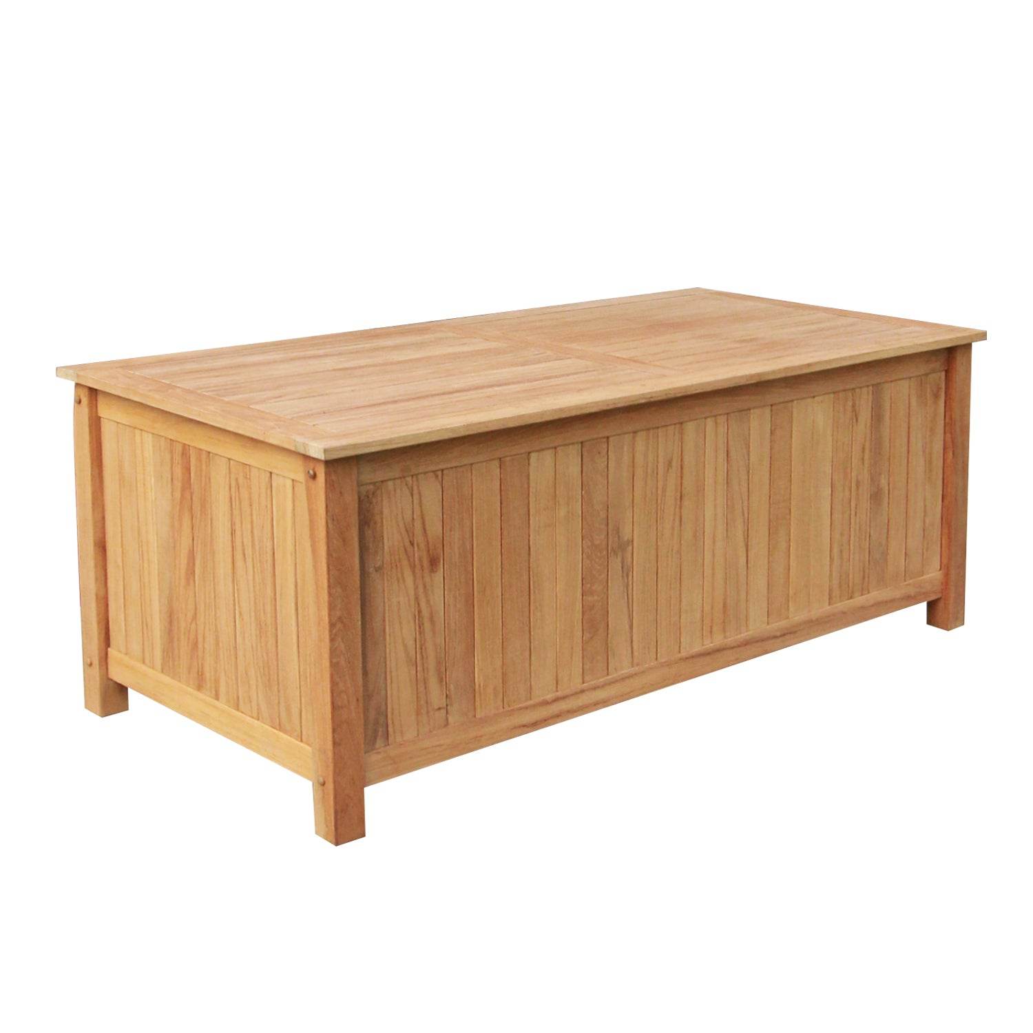 Richmond Teak Wood 60 Inch Outdoor Storage Deck Box | Patio Furniture ...